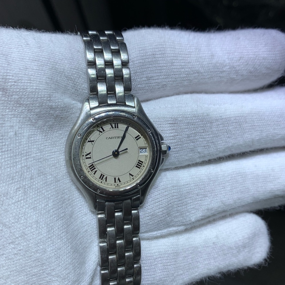 Cartier Panthere Cougar 987906 women's stainless steal watch !!!